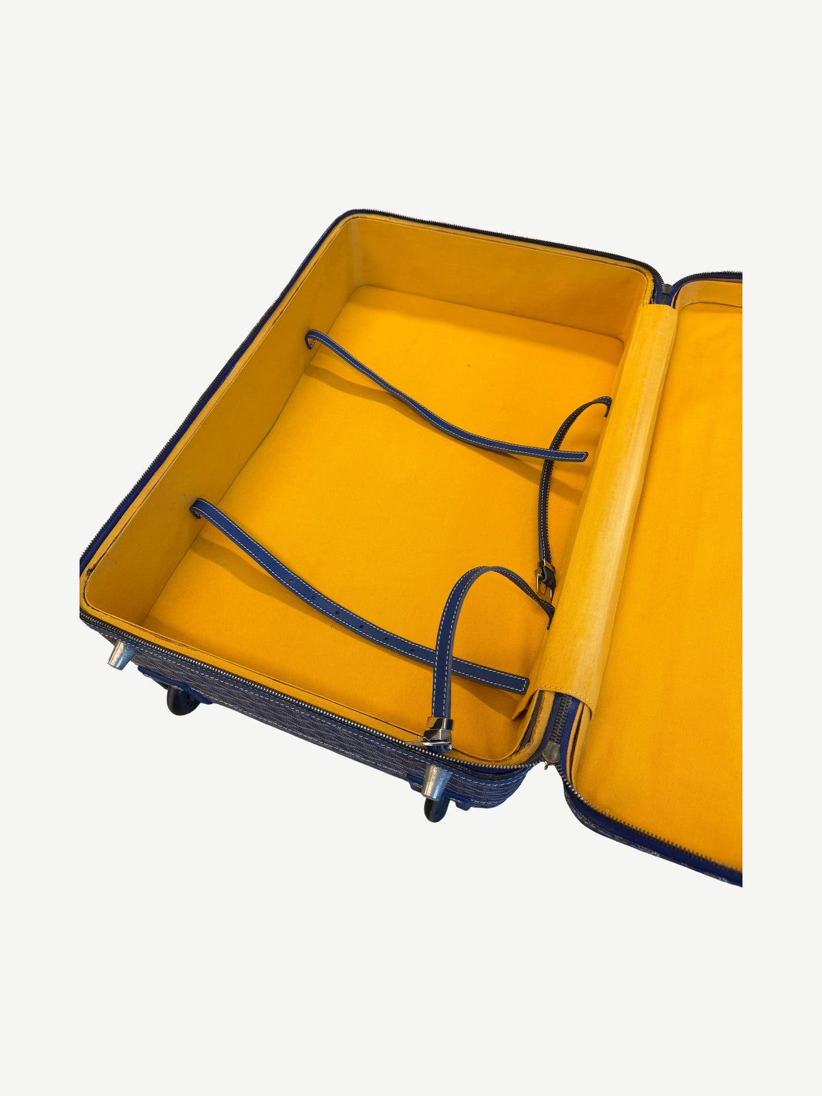 Goyard Navy Goyardine Trolley PM Suitcase