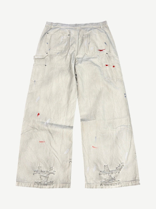 Happy Memories Don't Die HMDD White Big Ed Painter Work Pants