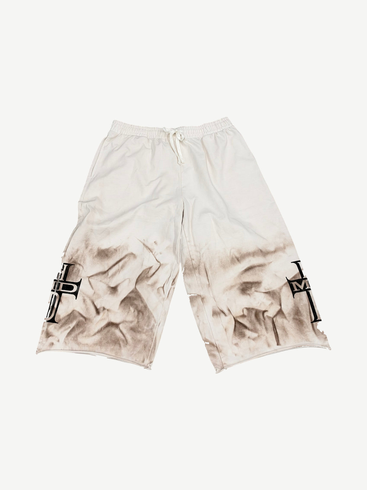 Happy Memories Don't Die HMDD White Muddy Holy Cross Shorts