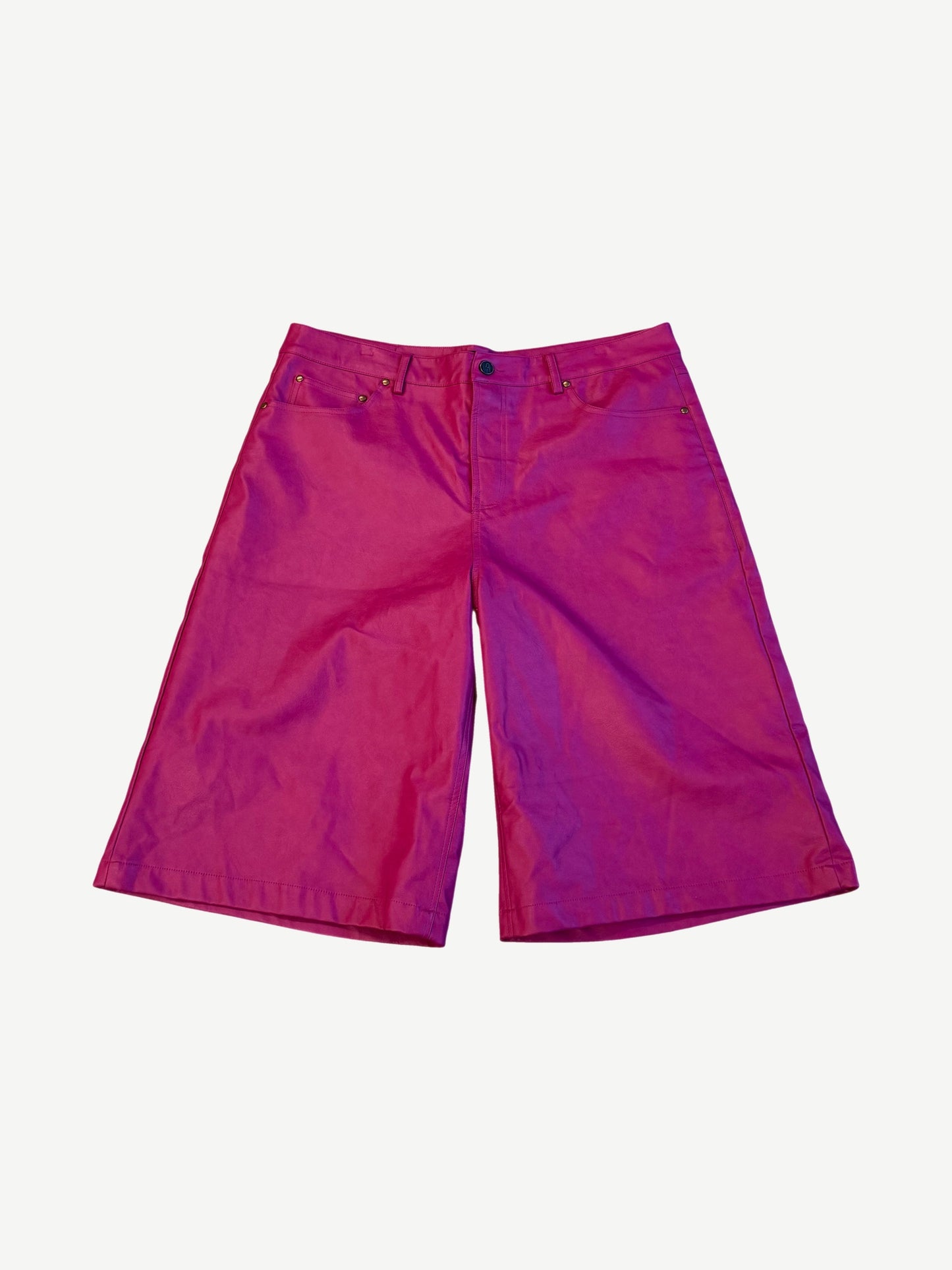 Hidden Season Pink Leather Shorts