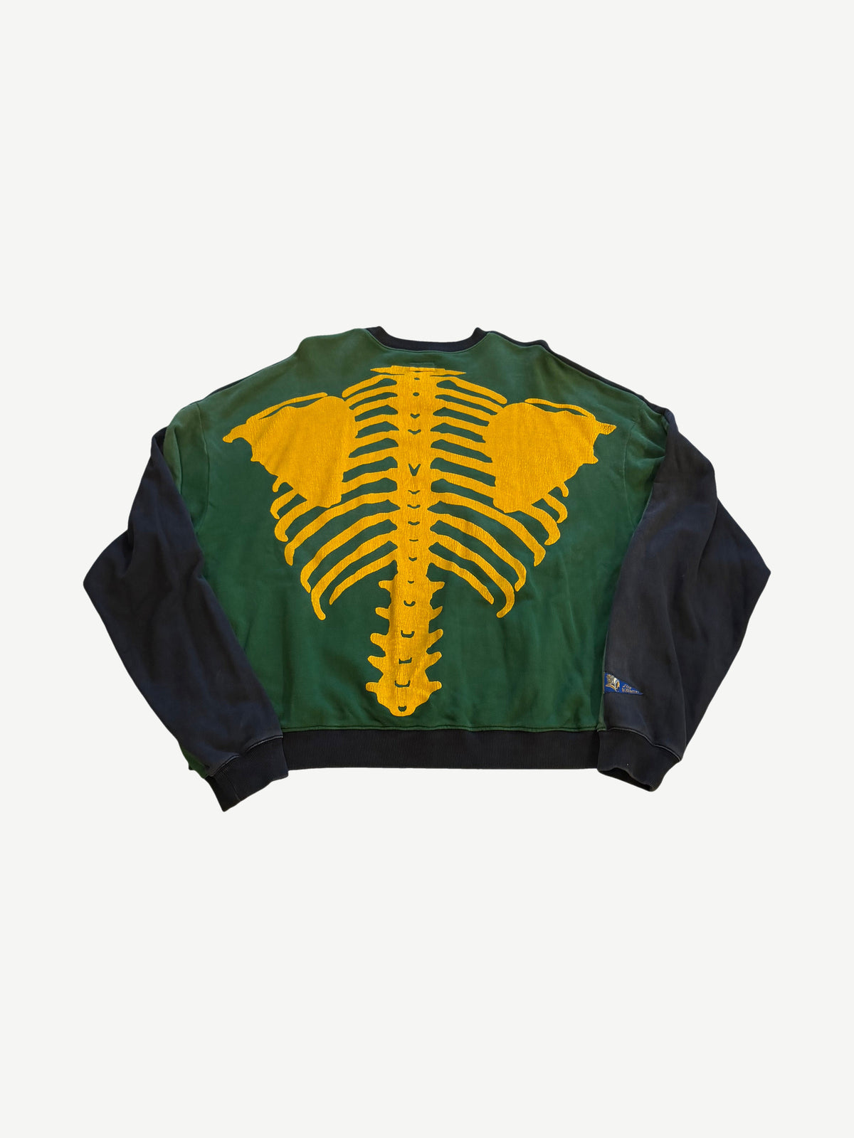 Kapital Bone 2 Tone Green Black Crewneck