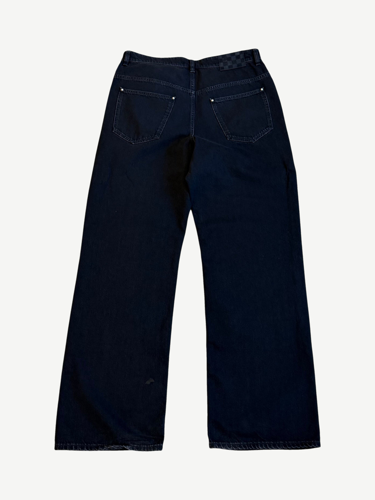 Louis Vuitton Monogram Black Destroy Denim Pants