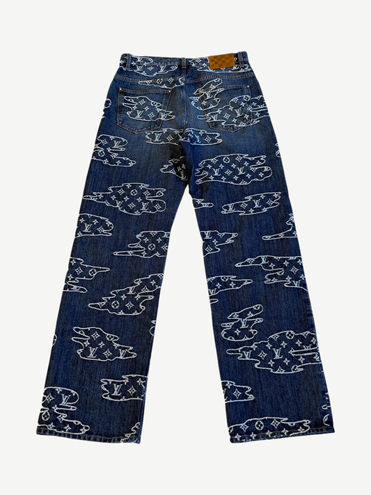 Louis Vuitton Monogram Cloud Denim Skate Pants