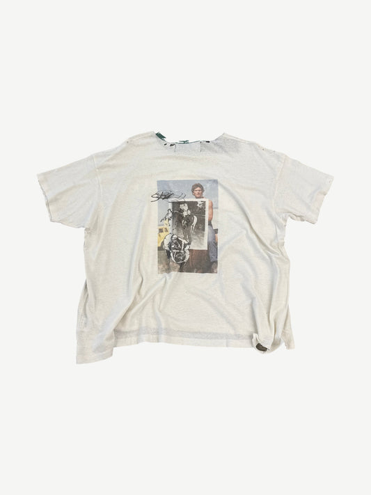Paly Hollywood White Back To Life Ringer Tee