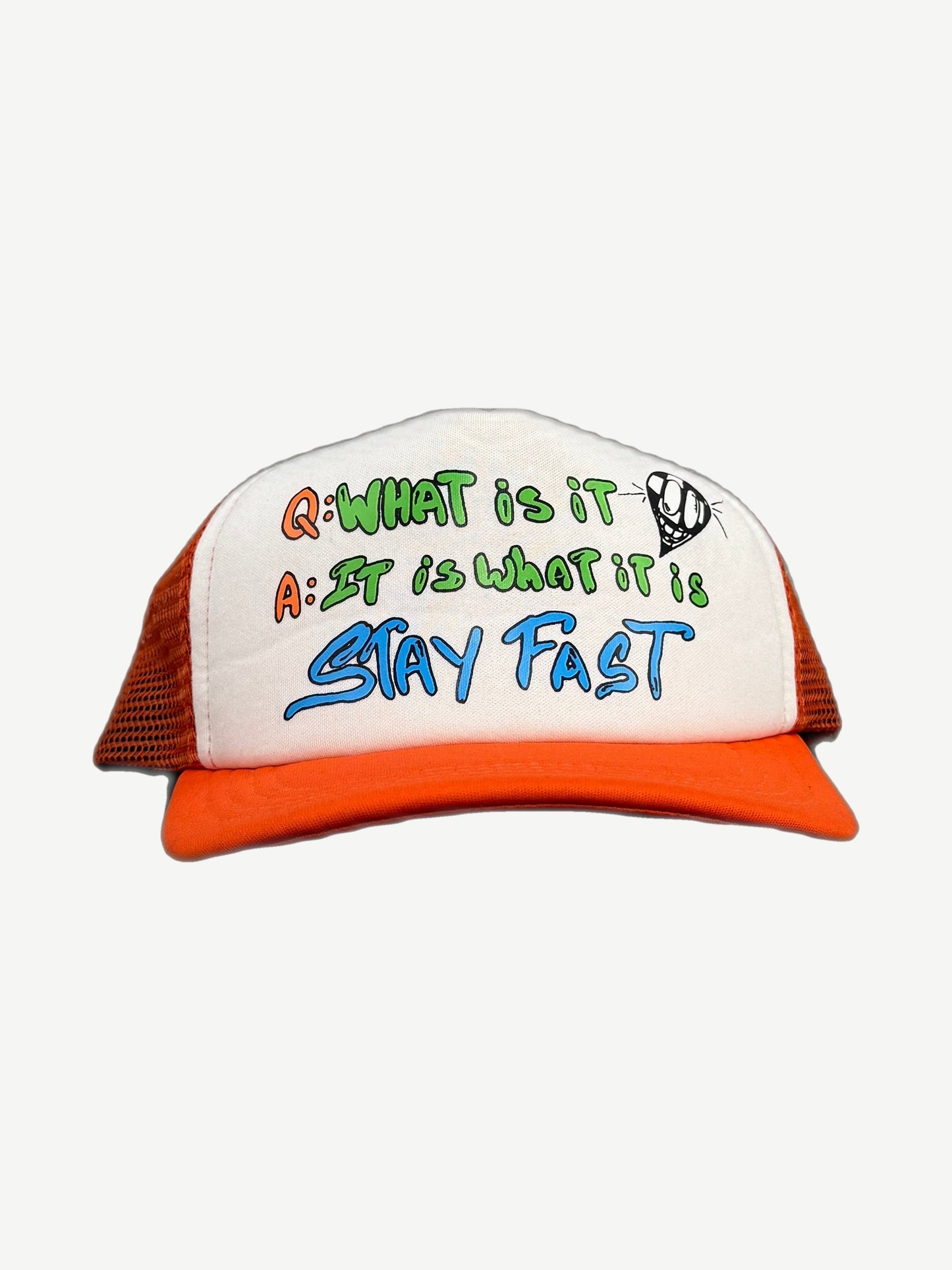 Chrome Hearts Matty Boy Orange Stay Fast Trucker Hat