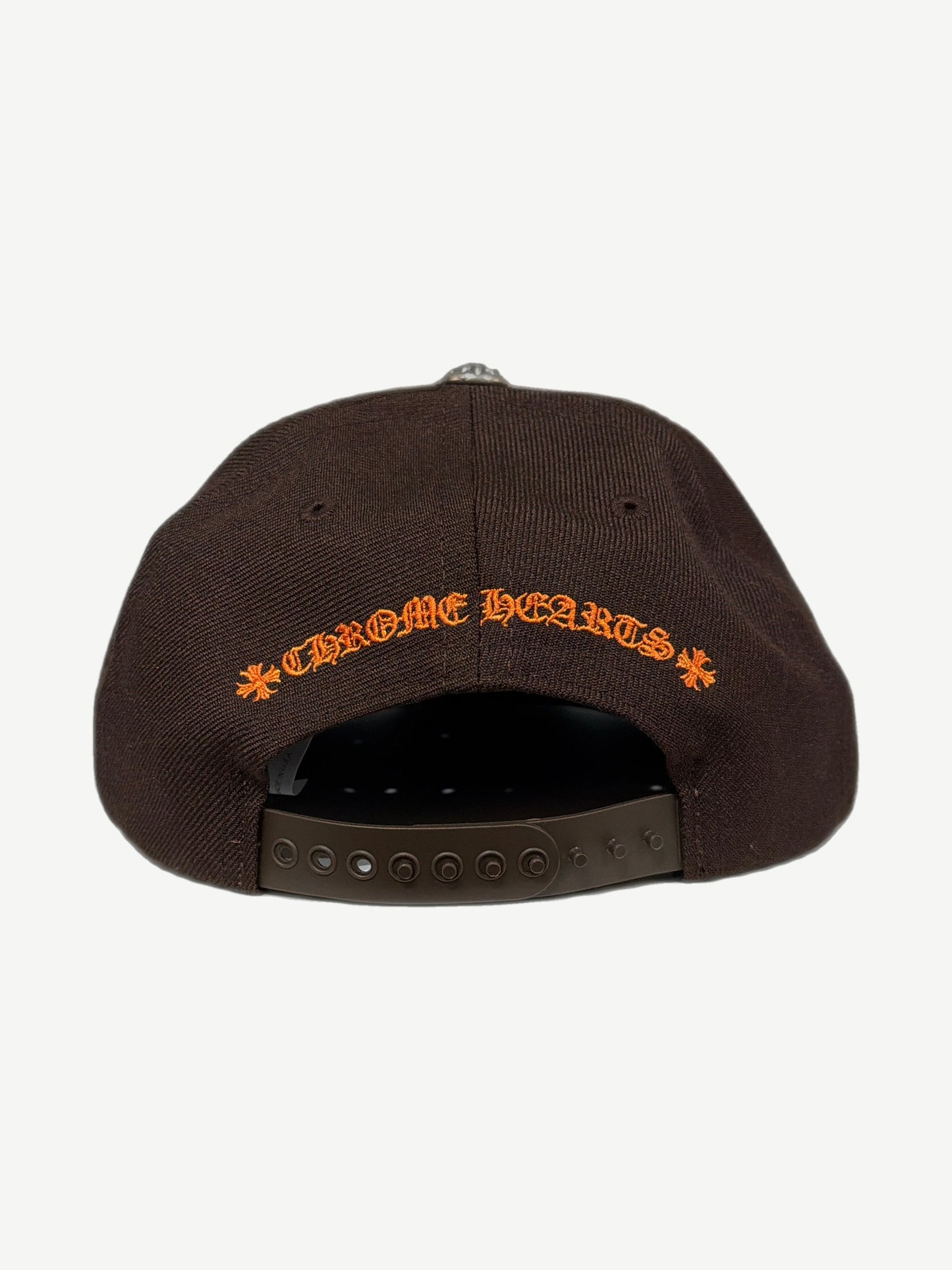 Chrome Hearts Brown Orange CH 6 Panel Baseball Hat