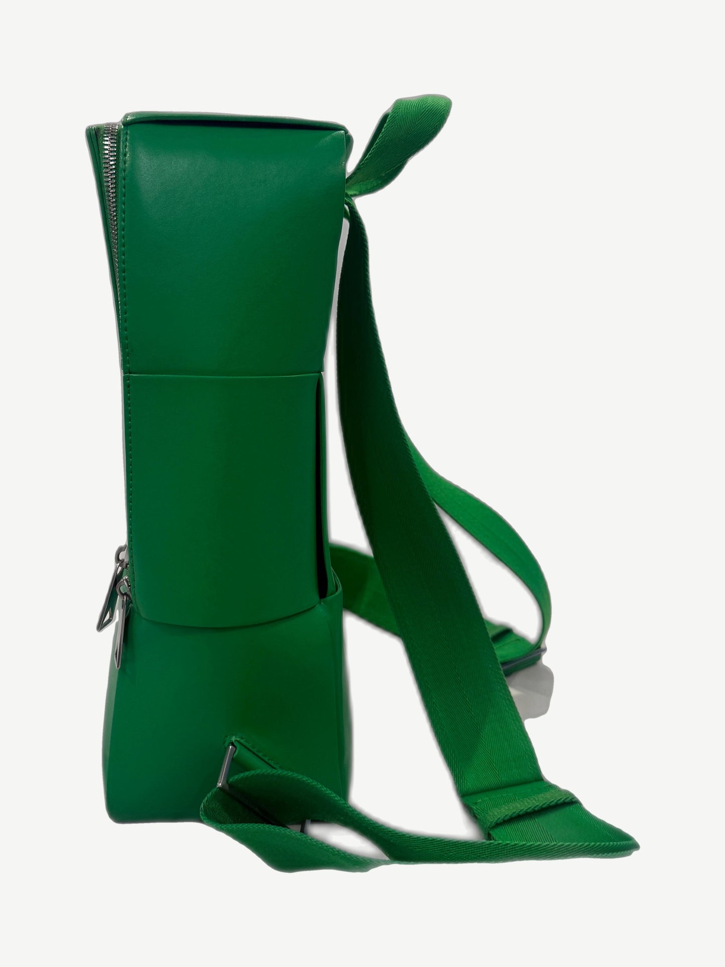 Bottega Veneta Green Arco Leather Intrecciato Backpack