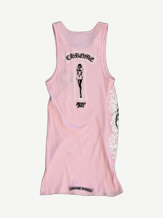 Chrome Hearts Deadly Doll Pink Tank Top