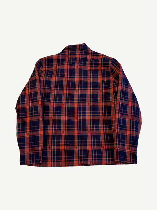 Sample Chrome Hearts Red Blue Dagger Plaid Padded Flannel