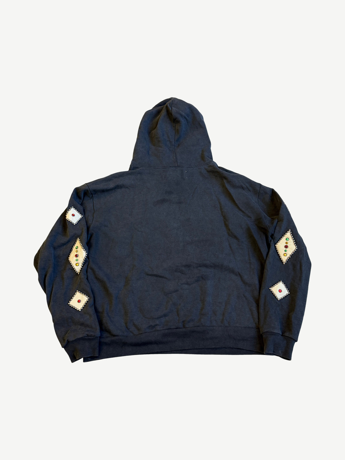 Satoshi Nakamoto Black Studded Logo Hoodie