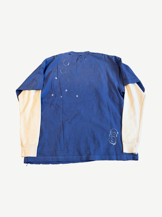 Satoshi Nakamoto Blue Bleached Luke Thermal Longsleeve