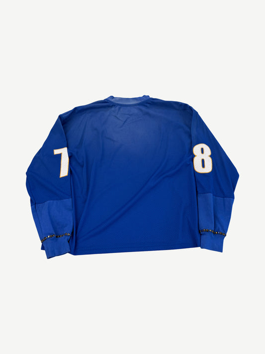 Satoshi Nakamoto Blue Mesh Moto Jersey