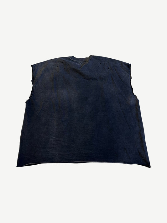 Satoshi Nakamoto Washed Black Globe of Death Cutoff Tee