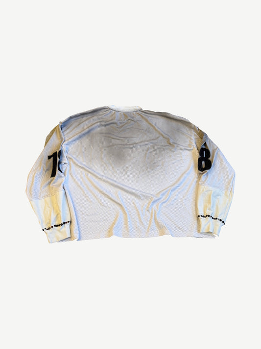 Satoshi Nakamoto White Mesh Moto Jersey