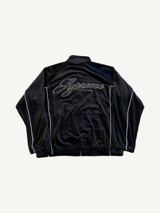 Supreme Black Velour Mesh Track Jacket