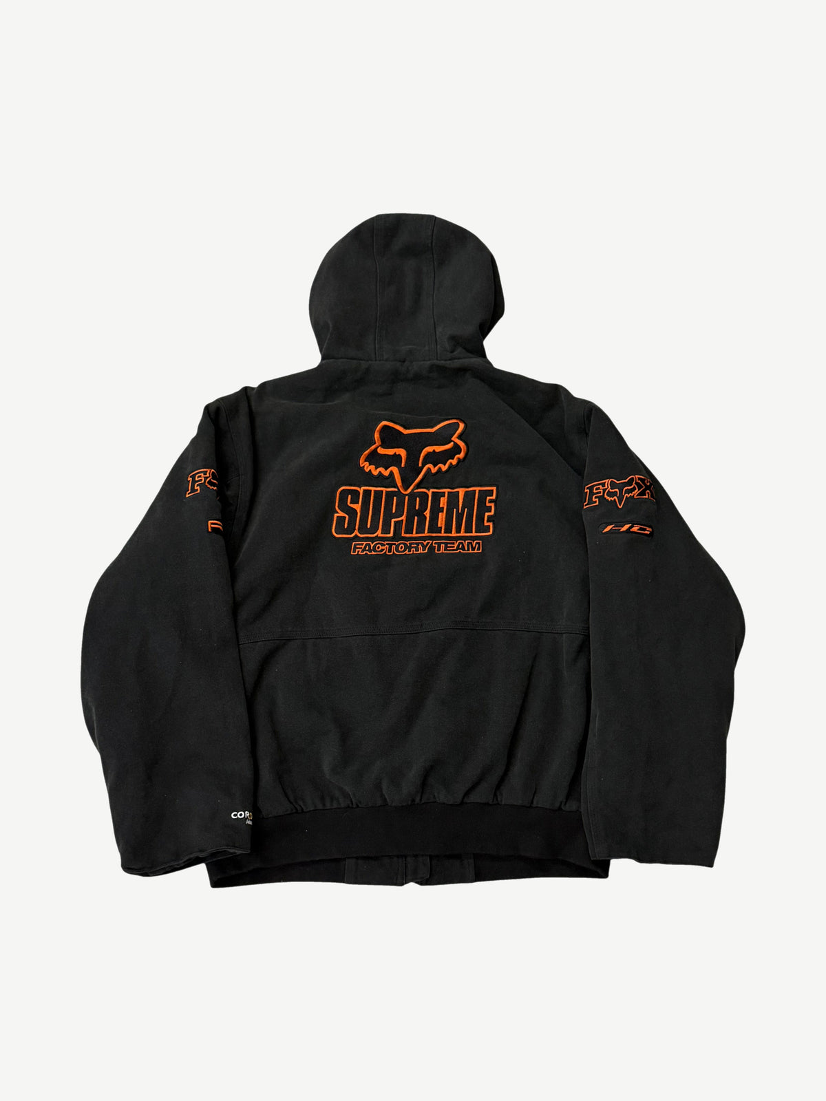 Supreme Fox Racing Black Hooded Work Jacket