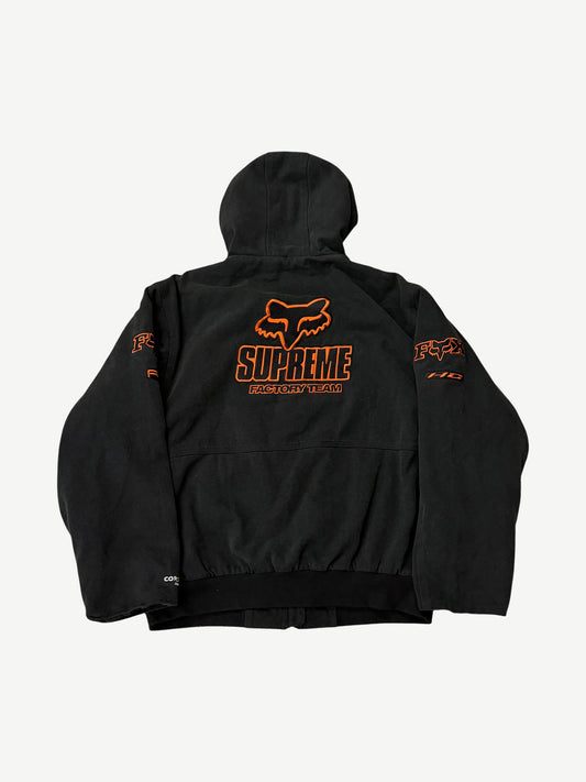 Supreme Fox Racing Black Hooded Work Jacket