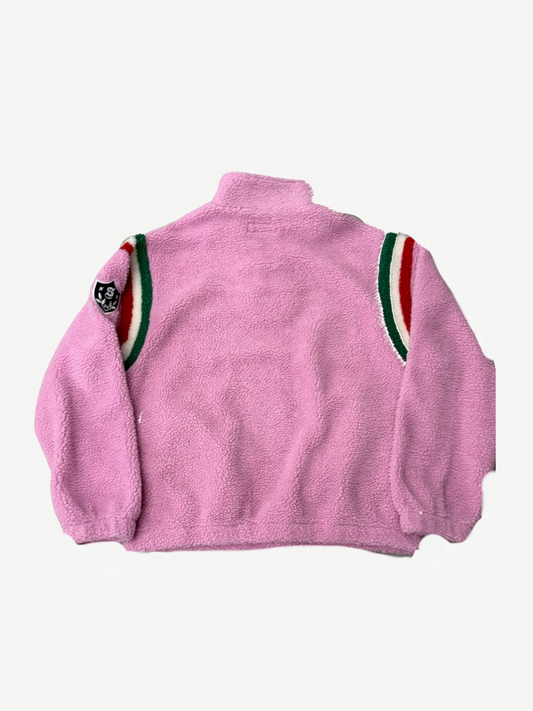 Supreme Pink Arc Half Zip Fleece Pullover