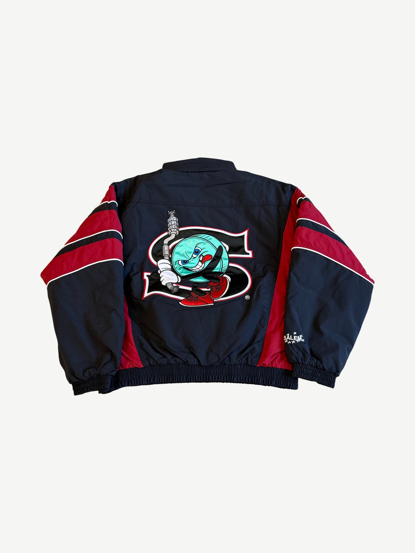 Supreme Salem Black Half Zip Stadium Jacket