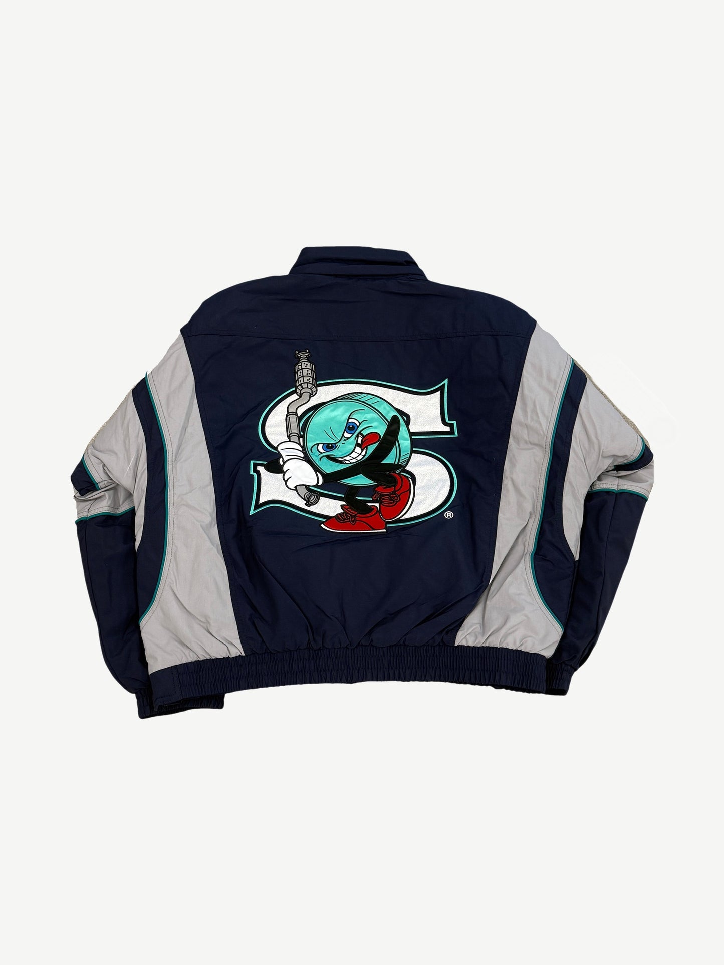 Supreme Salem Navy Half Zip Stadium Jacket