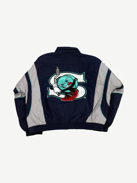 Supreme Salem Navy Half Zip Stadium Jacket