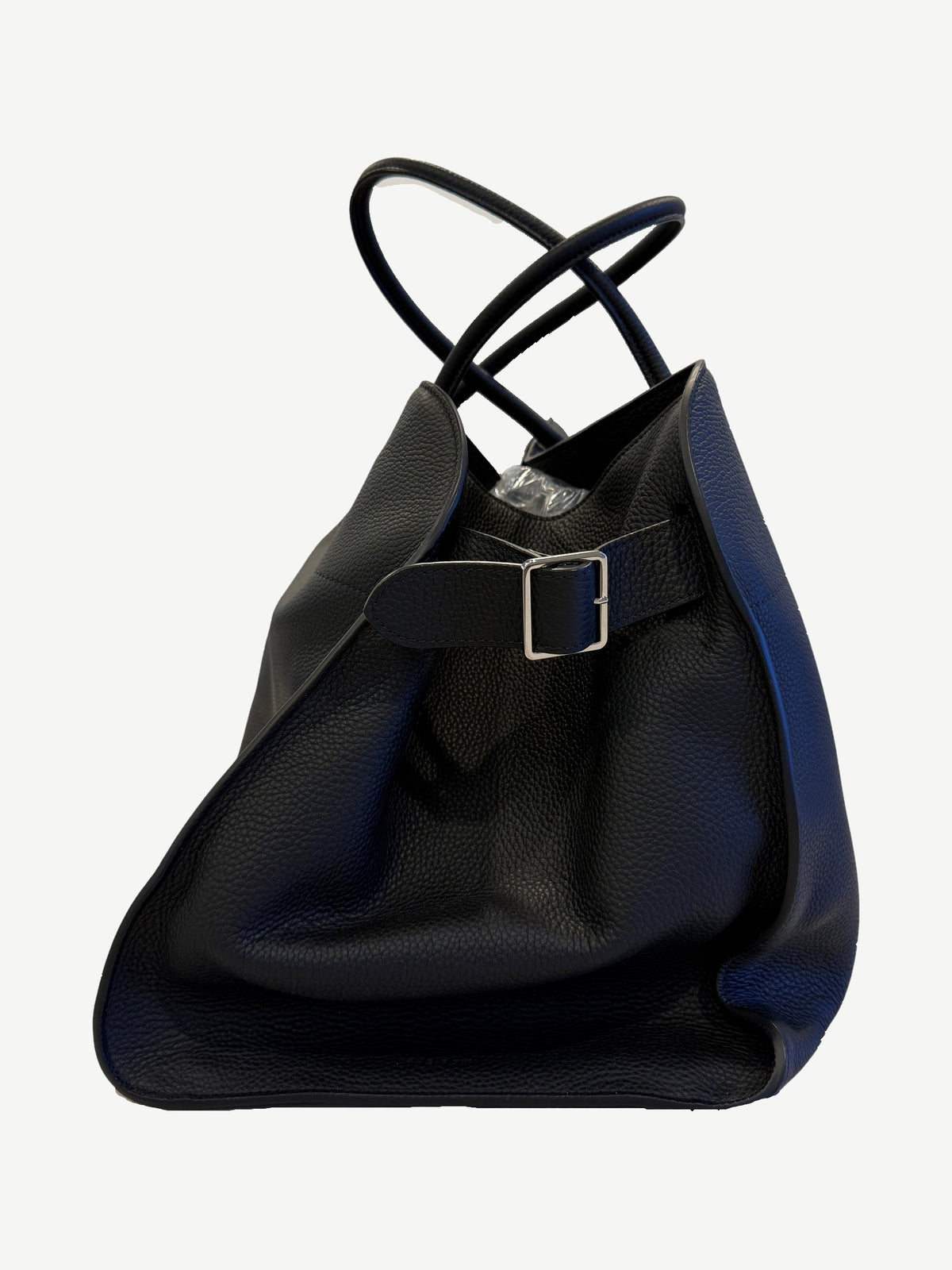The Row Black Margaux 15 Leather Tote