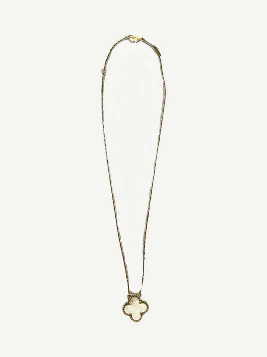 Van Cleef & Arpels 18k Gold Mother of Pearl Alhambra Pendant