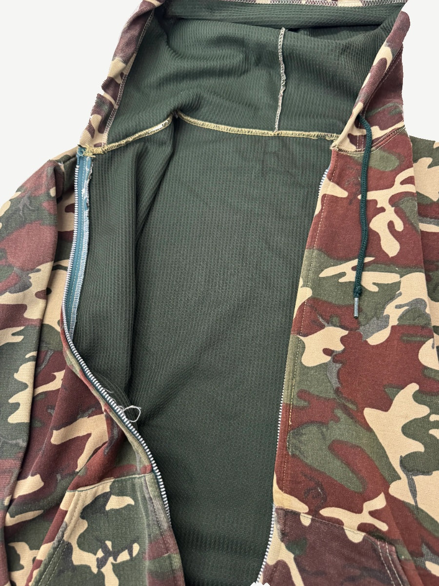 Vintage Camo Thermal Lined Zipup