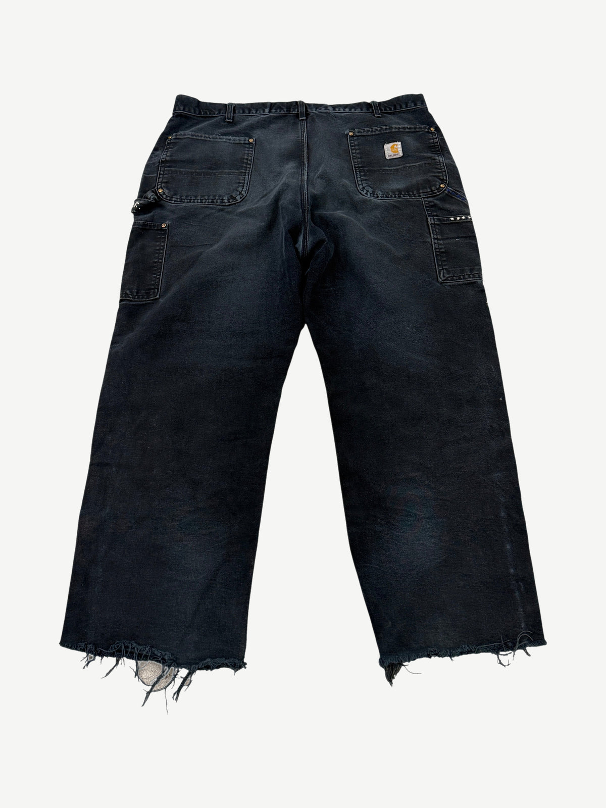 Vintage Carhartt Reworked Black Stitched Double Knee Carpenter Pants