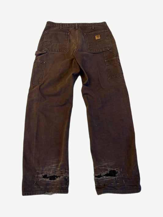 Vintage Dark Brown Carhartt Double Knee Carpenter Pants