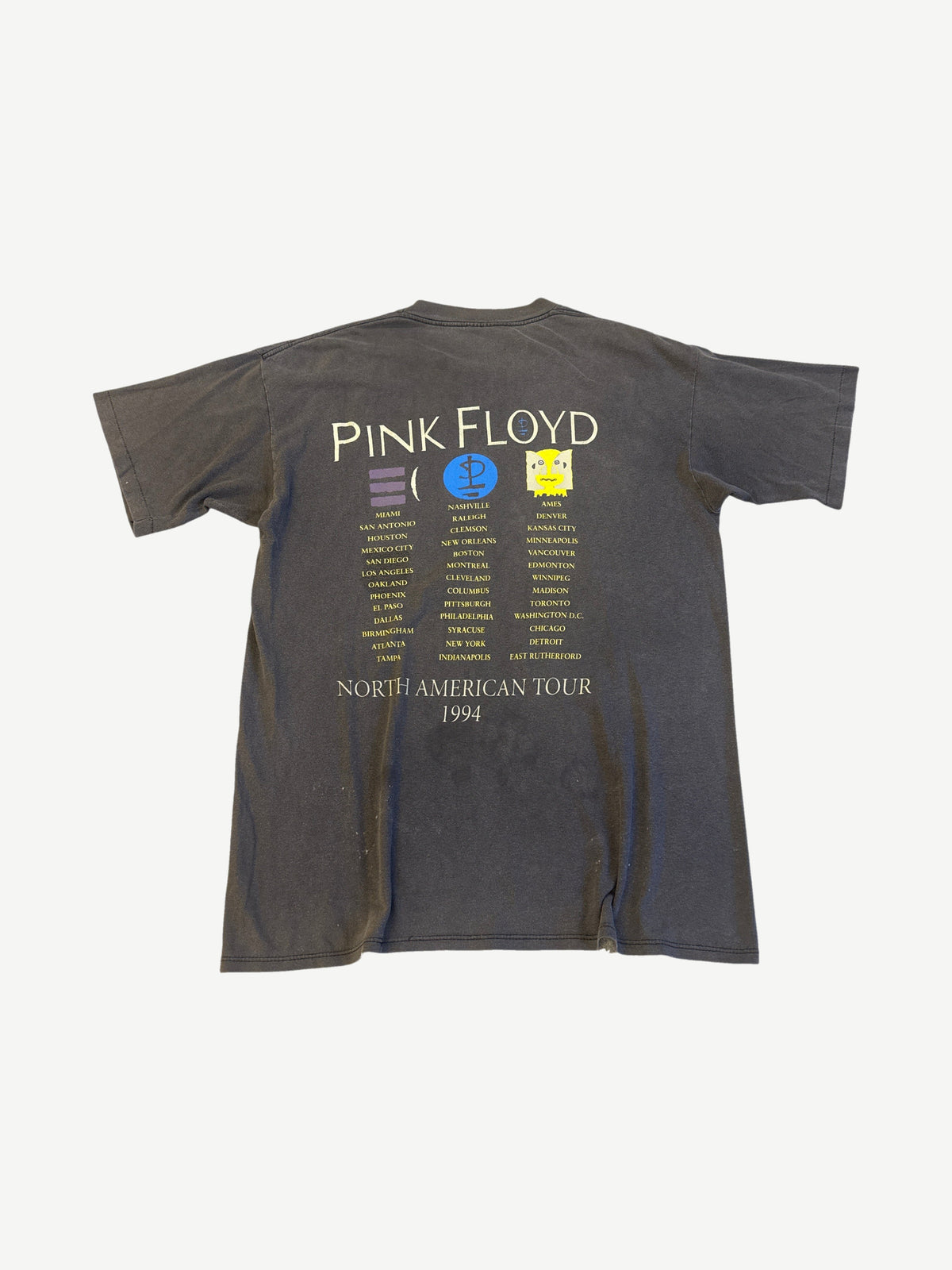 Vintage Faded Pink Floyd The Division Bell Tour Tee
