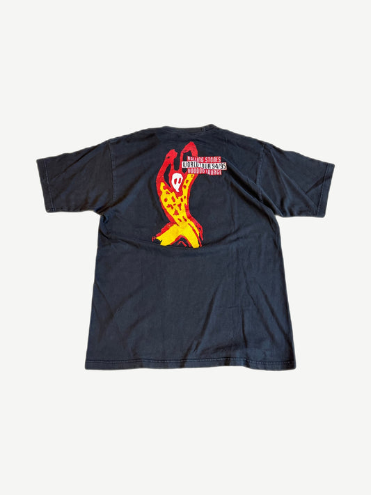 Back of vintage Rolling Stones Voodoo Lounge 94/95 World Tour tee with red and yellow figure graphic