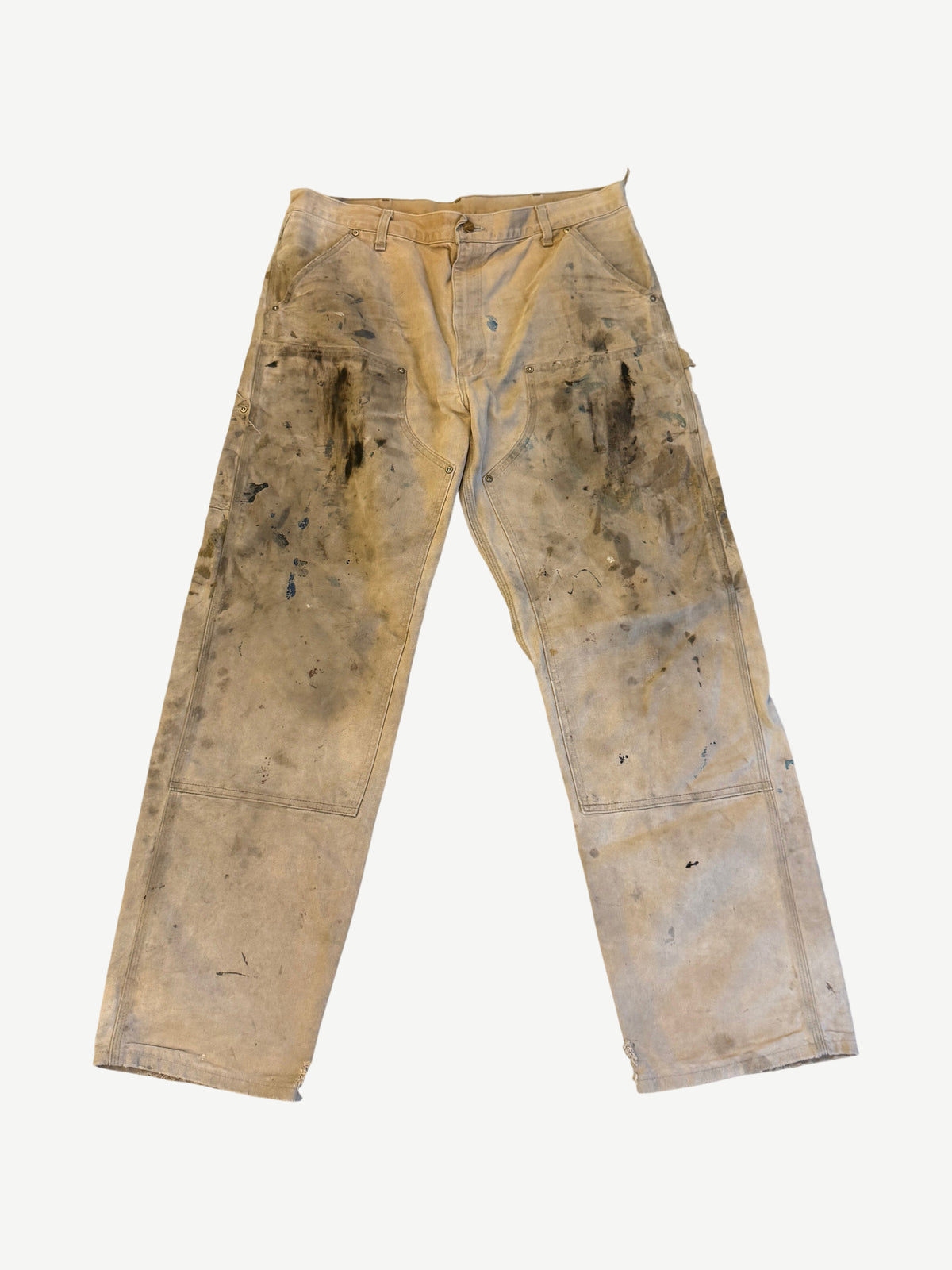 Vintage Tan Carhartt Painted Double Knee Carpenter Pants