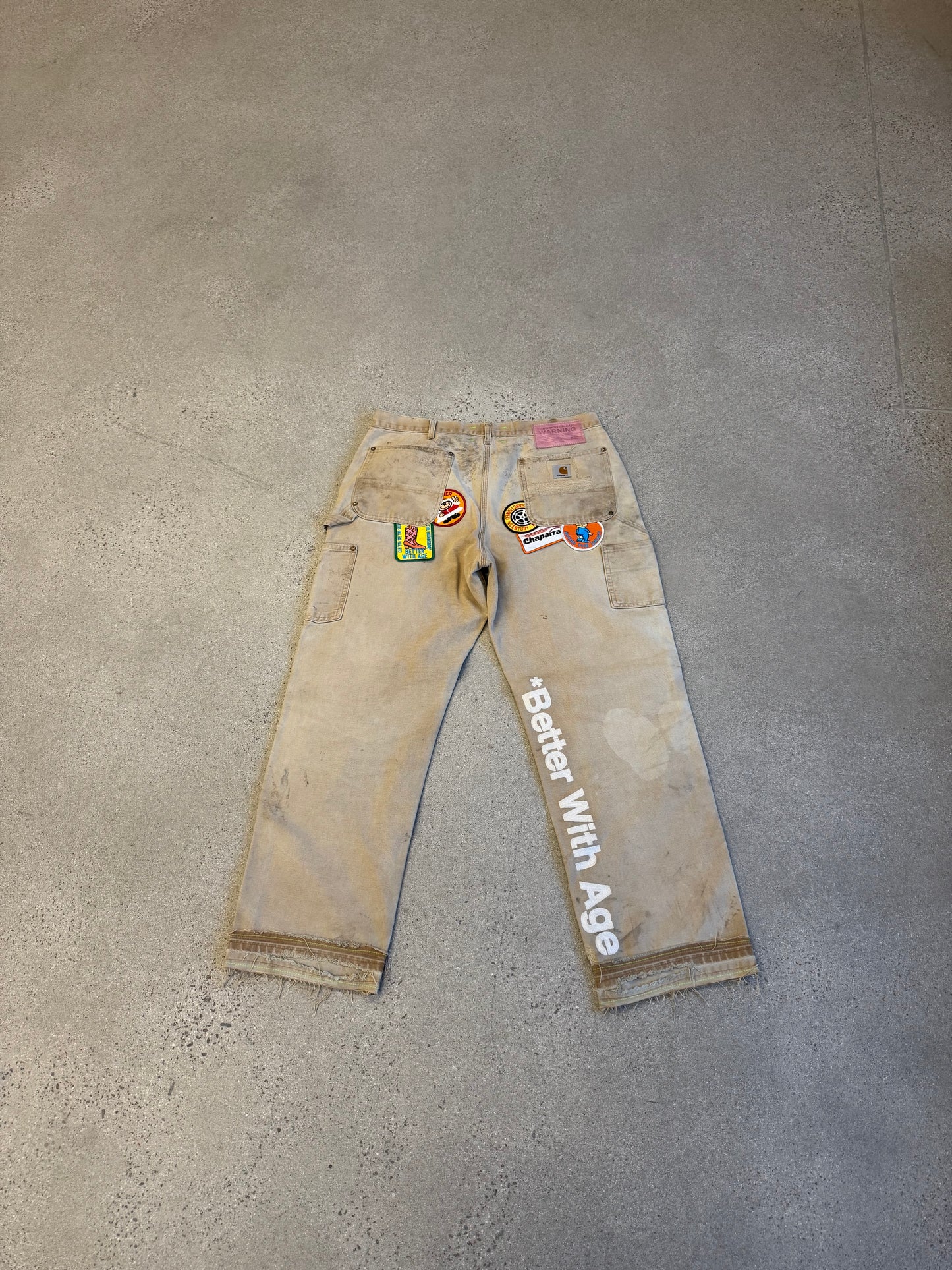 Better With Age Tan Gentlemen's Reworked Carhartt Pants
