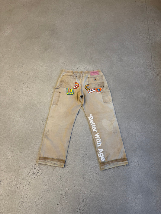 Better With Age Tan Gentlemen's Reworked Carhartt Pants