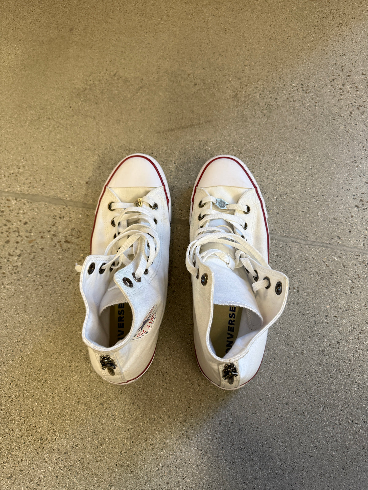 Chrome Hearts White Dagger Embellished Converse