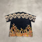 Satoshi Nakamoto Lost Boys tee, back view showing oversized photographic horror movie print
