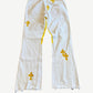 1/1 OBJ Custom Chrome Hearts Gallery Dept White Yellow Cross Patch Flare Jeans