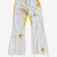 1/1 OBJ Custom Chrome Hearts Gallery Dept White Yellow Cross Patch Flare Jeans