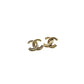 Chanel Silver Crystal CC Logo Earrings Set