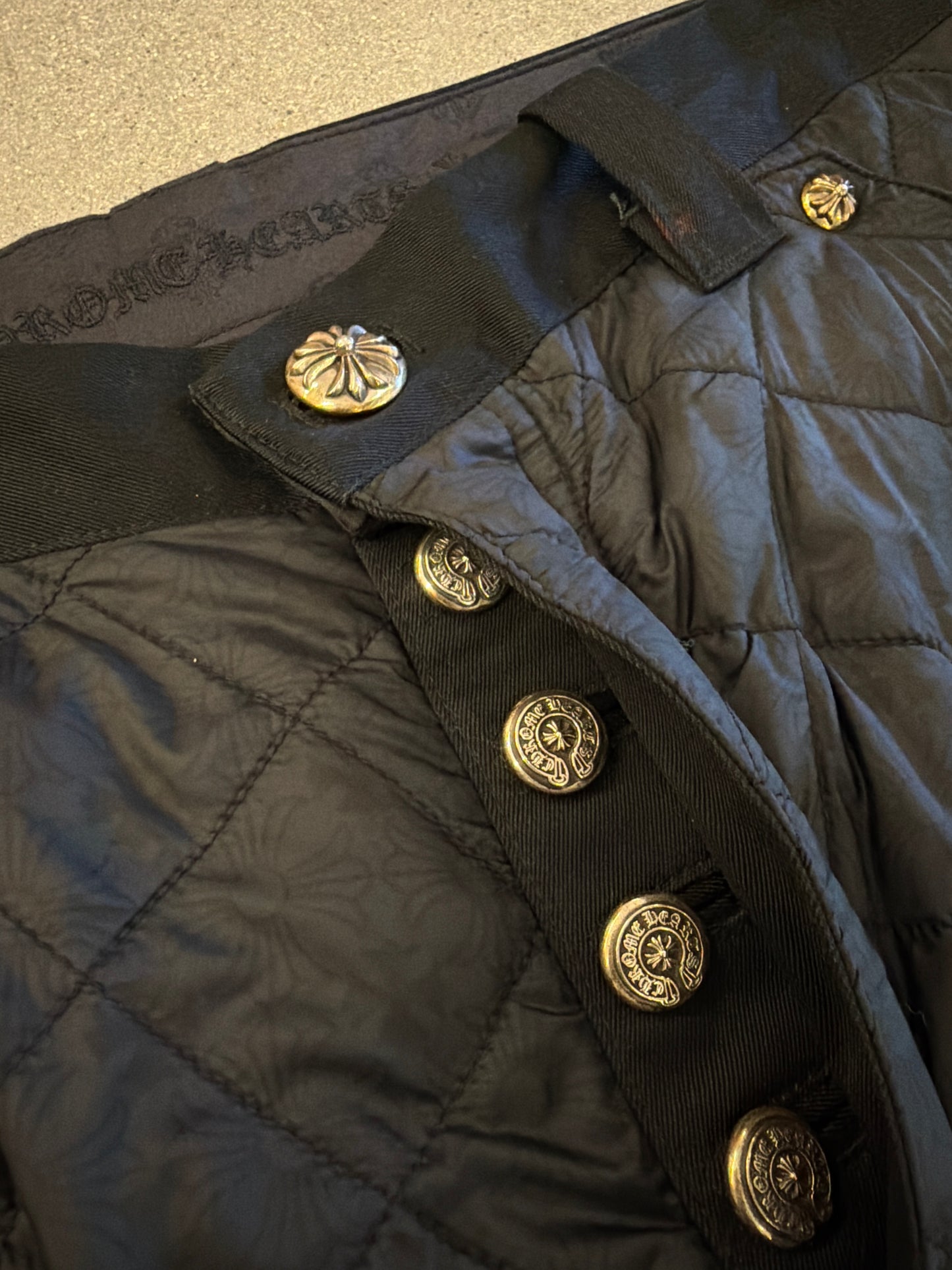 Chrome Hearts Matty Boy Quilted Double Knee Carpenter Pants