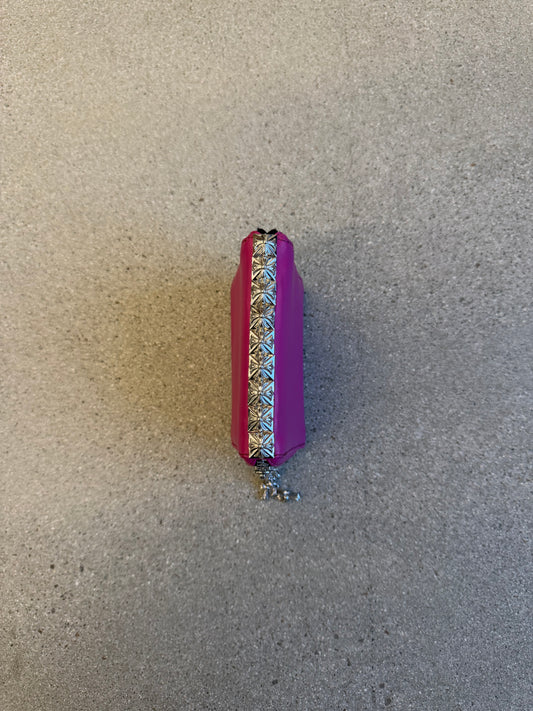 Chrome Hearts Hot Pink Paper Chain Babyfat Bifold Zip Wallet