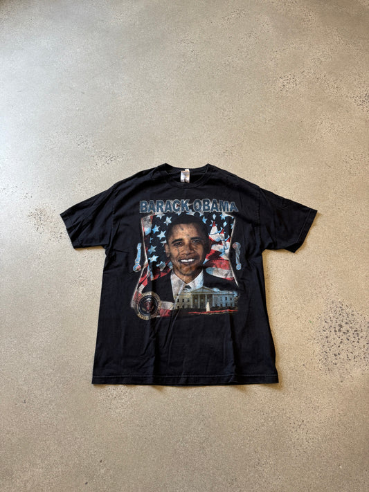 Vintage Y2K Barack Obama Time For Change Campaign Tee