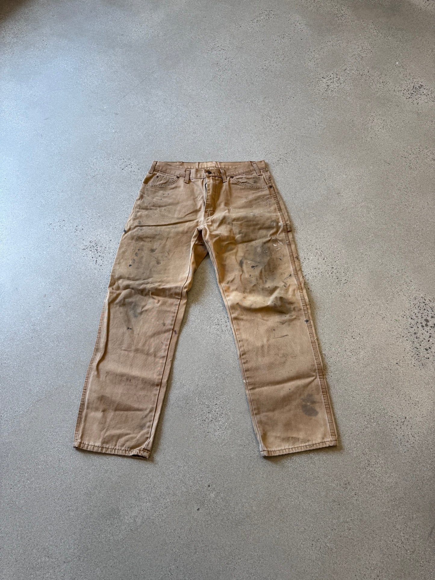 Vintage Dickies Tan Painted Work Pants
