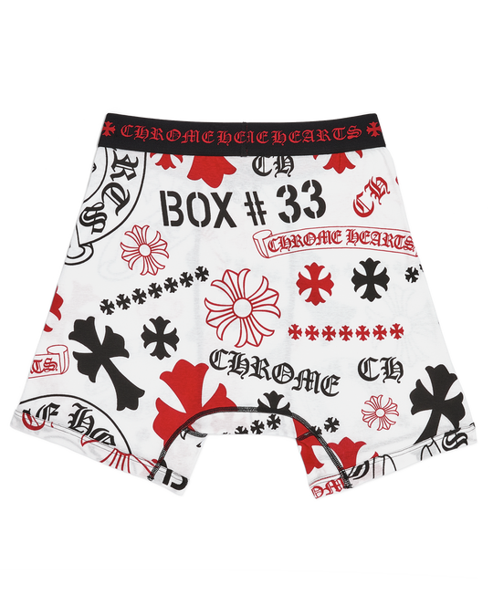 Chrome Hearts White Stencil Classic Rib Boxer Brief
