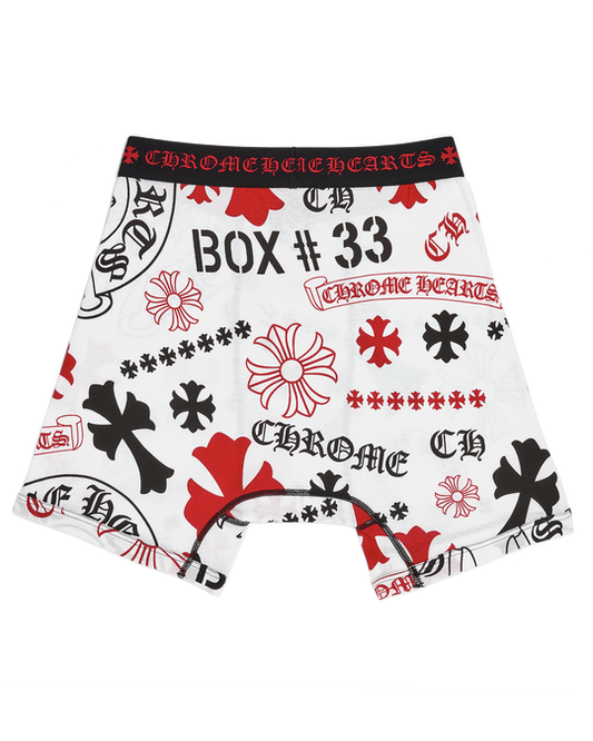 Chrome Hearts White Stencil Classic Rib Boxer Brief