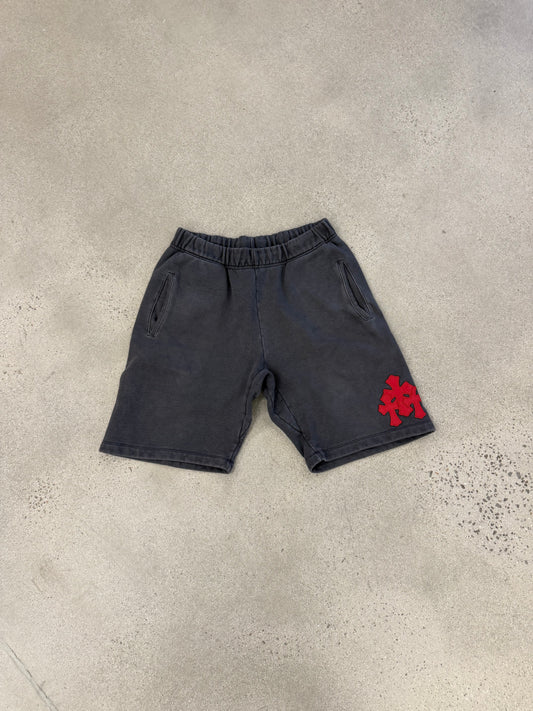 Chrome Hearts Navy Red Paper Jam Triple Cross Shorts