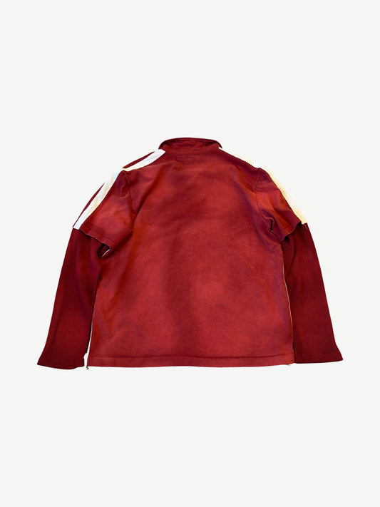424 Red Double Sleeve Crest Polo Longsleeve
