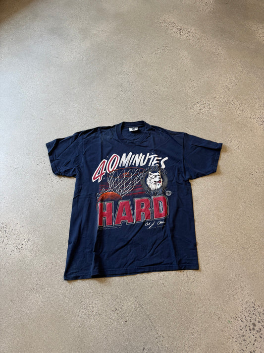 Vintage Connecticut Huskies 40 Minutes Hard Tee