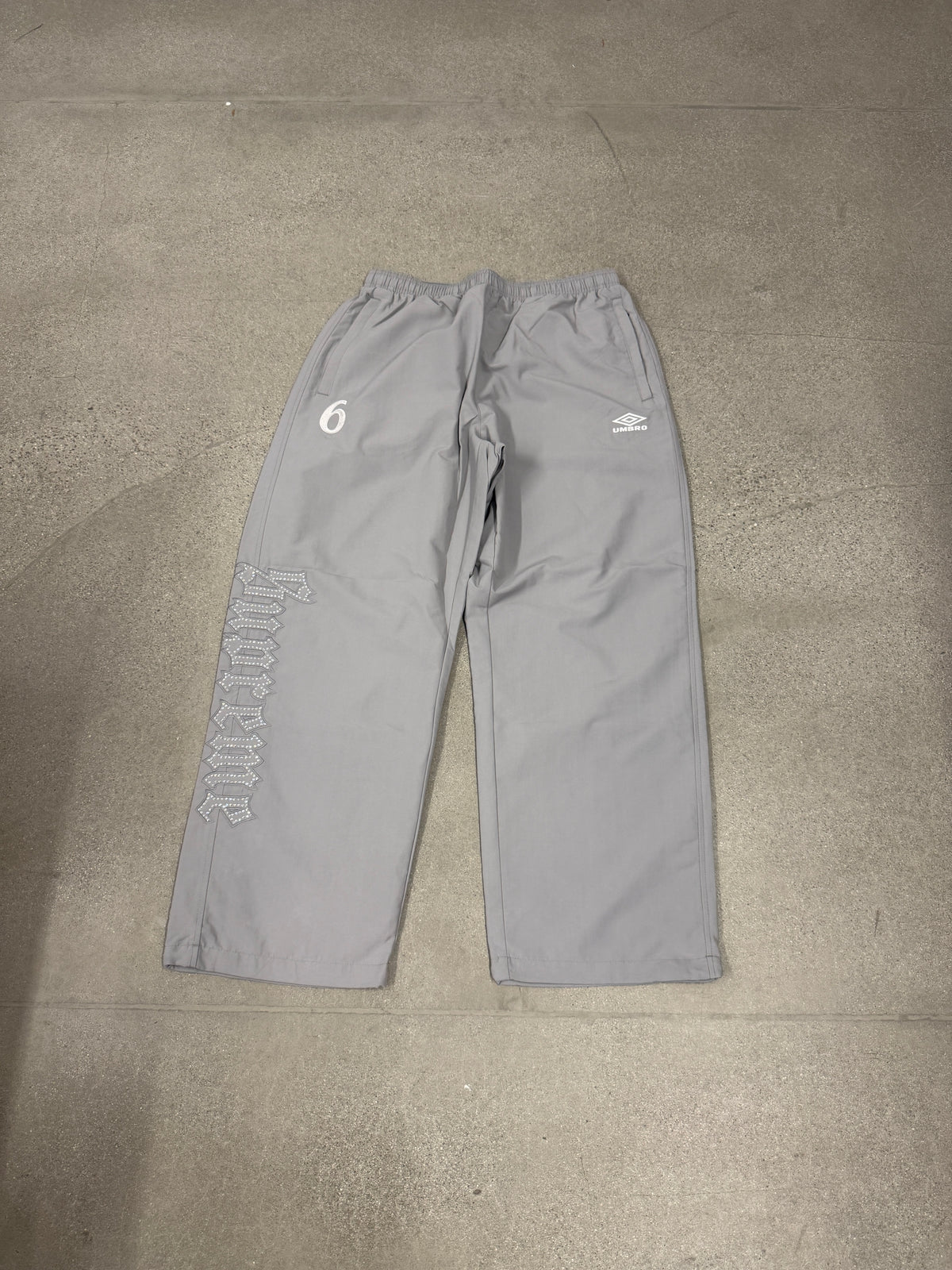 Supreme Umbro Heather Grey Rhinestone Track Pants